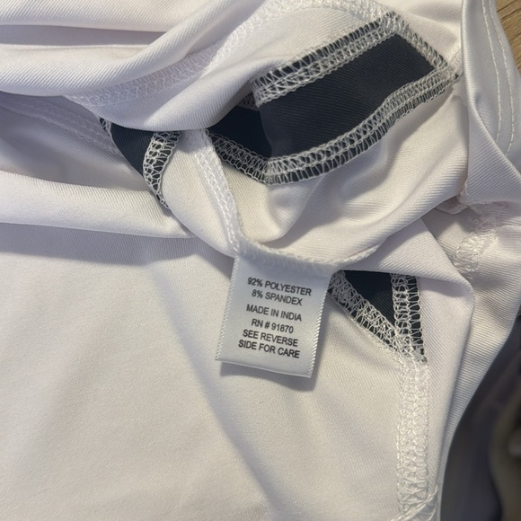 Women's White Bolle Fitted Athletic Tennis Workout Performance Shirt Size Large - Picture 6 of 6